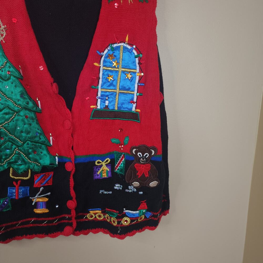 Vintage Nutcracker Ugly Christmas Sweater Vest Si… - image 3